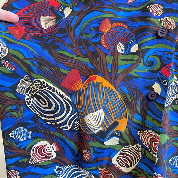 Vintage 90s Gillian tropical fish print dress - Picture 4 of 11